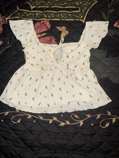 floral babydoll woman  s top