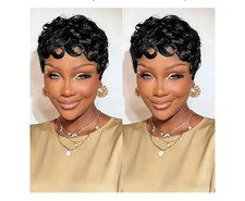Pixie Cut Wig Human Hair for Women Short Curly Pixie Cut Wigs 100 Real...