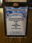 Redeemed!!! 2025 Topps Chrome BLACK Tj Watt Auto Rose Gold Parallel /15 Steelers