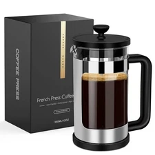 French Press Coffee Maker 12 Oz, Mini Coffee Press 1 Cup, Single Serve French...