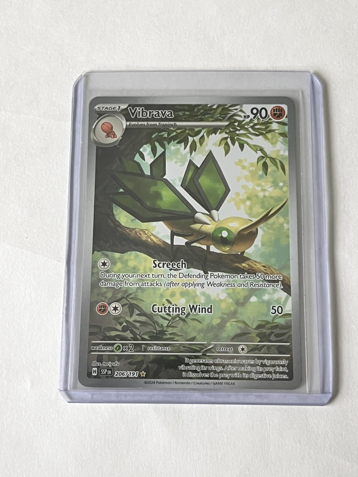 Vibrava - Illustration Rare SV08: Surging Sparks 206/191 NM Holo