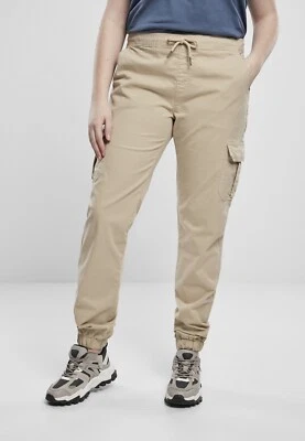Urban Classics Damen Hose Ladies High Waist Cargo Jogging Pants Concrete - Bild 1 von 3