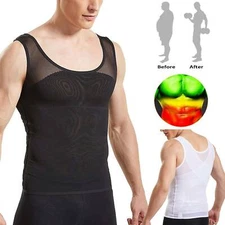 Men Body Shaper Tummy Control Slimming Waist Trainer Shapewear Vest Workout