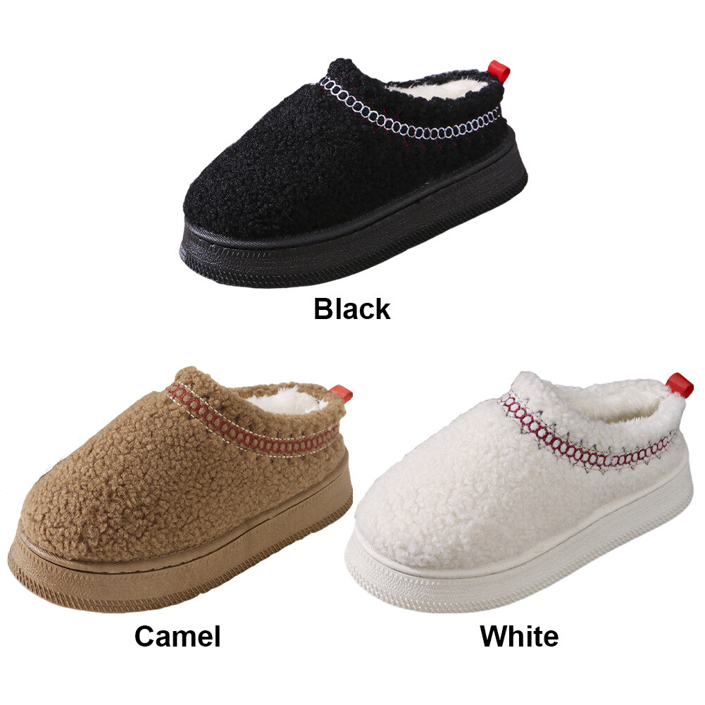 SAOLA Pantofole platform suola spessa calde comode scarpe pelose per donna interno ed esterno