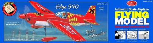Balsa Wood Flying Model Airplane Guillow's "Edge 540" Laser Cut, Hobby  GUI-703 - Picture 1 of 5