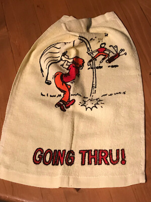 #ad Lot of 12 Going Thru Funny Golf Towels With Chain to Attach to Bag NEW $9.99