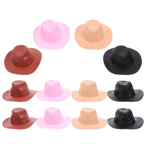 12 Pcs Cowboy Hat Toys Tiny Hats for Diy Mini Crafts Decorative Miniature