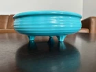 RARE Vintage Bauer Pottery 3 Footed Low Bowl Turquoise Ringware 1920s Ex Cond