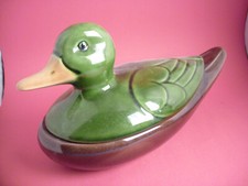 Dose mit Deckel-Steinzeug-Motiv Ente    XM-0525