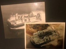 2 original old US LCAC Navy hovercraft photographs 1971 1983 ship boat 9 inch RN