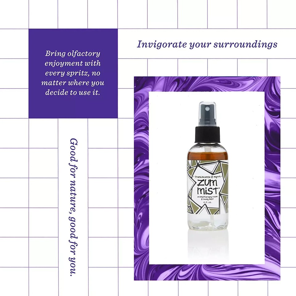 Indigo Wild Zum Mist Room and Body Spray Frankincense and Myrrh, 4 Oz