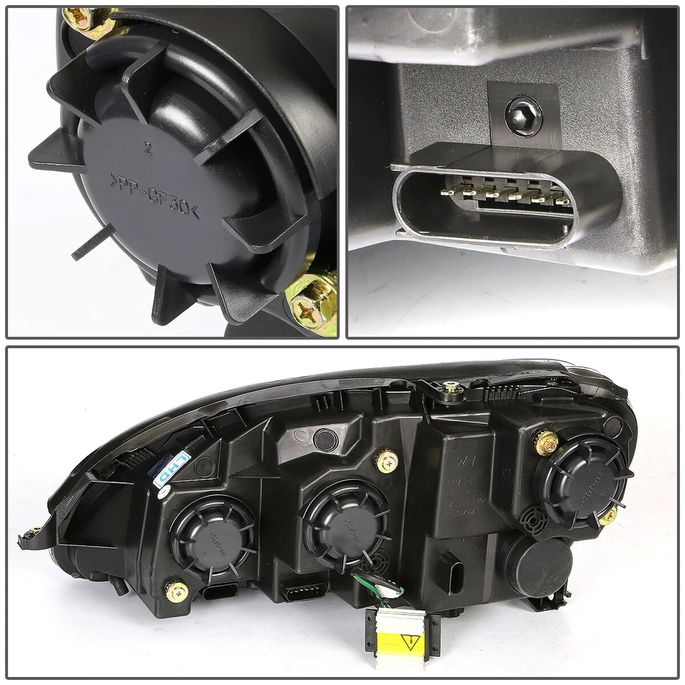 ДЛЯ 2000-2006 MERCEDES BENZ S350 ПРОЖЕКТОР ФАРЫ С КОМПЛЕКТОМ СВЕТОДИОДОВ + КЛАССНЫЙ ВЕНТИЛЯТОР ЧЕРНЫЙ - Изображение 4 из 4