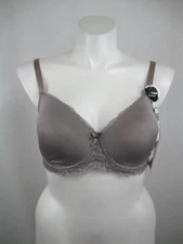Delta Burke Size 40DD Grotto Floral Lace Band Molded Cup Polyester Bra Style2344