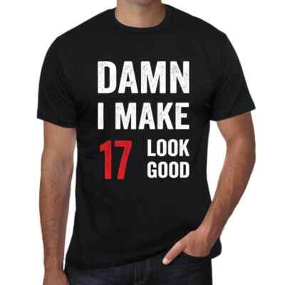 ULTRABASIC Herren T-Shirt Scheiße Ich lasse den 17. Bien Damn I Make 17 aussehen