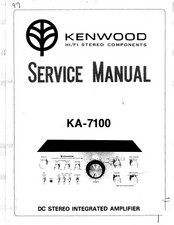 Servizio Manuale di Istruzioni per Kenwood KA-7100