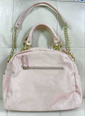 Olivia Joy Vegan Leather Hobo Crossbody Bag Purse Pink Large