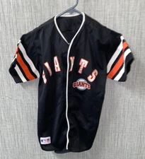 Mighty Mac Sports Youth Black Embroidered GIANTS Baseball Jersey 18 In Armpit