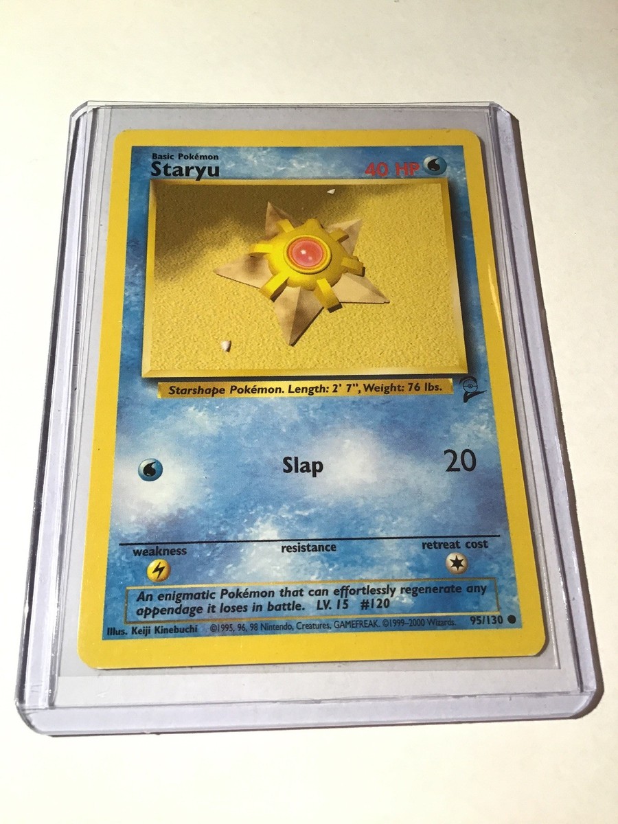 staryu pokemon card 1995 1999 Pokemon Base Set Shadowless 1st Edition Staryu #65 PSA 9 MINT on Fanatics Collect