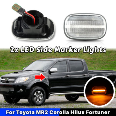 2X Klare Seitenblinker Blinker für Toyota Corona Hilux Yaris Prius Supra Picnic
