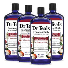 Foaming Bath with Pure Epsom Salt, Shea Butter  Almond, 34 Fl Oz Pack of 4  P