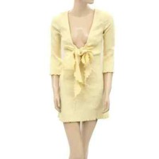 Free People Endless Summer Kianni Mini Dress Beach Casual Yellow S New 256940