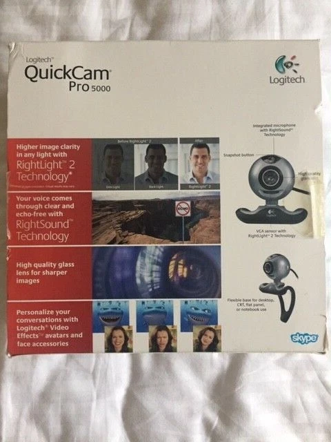 Logitech QuickCam Pro 5000 USB Camera Boxed Unused - Image 2 of 4