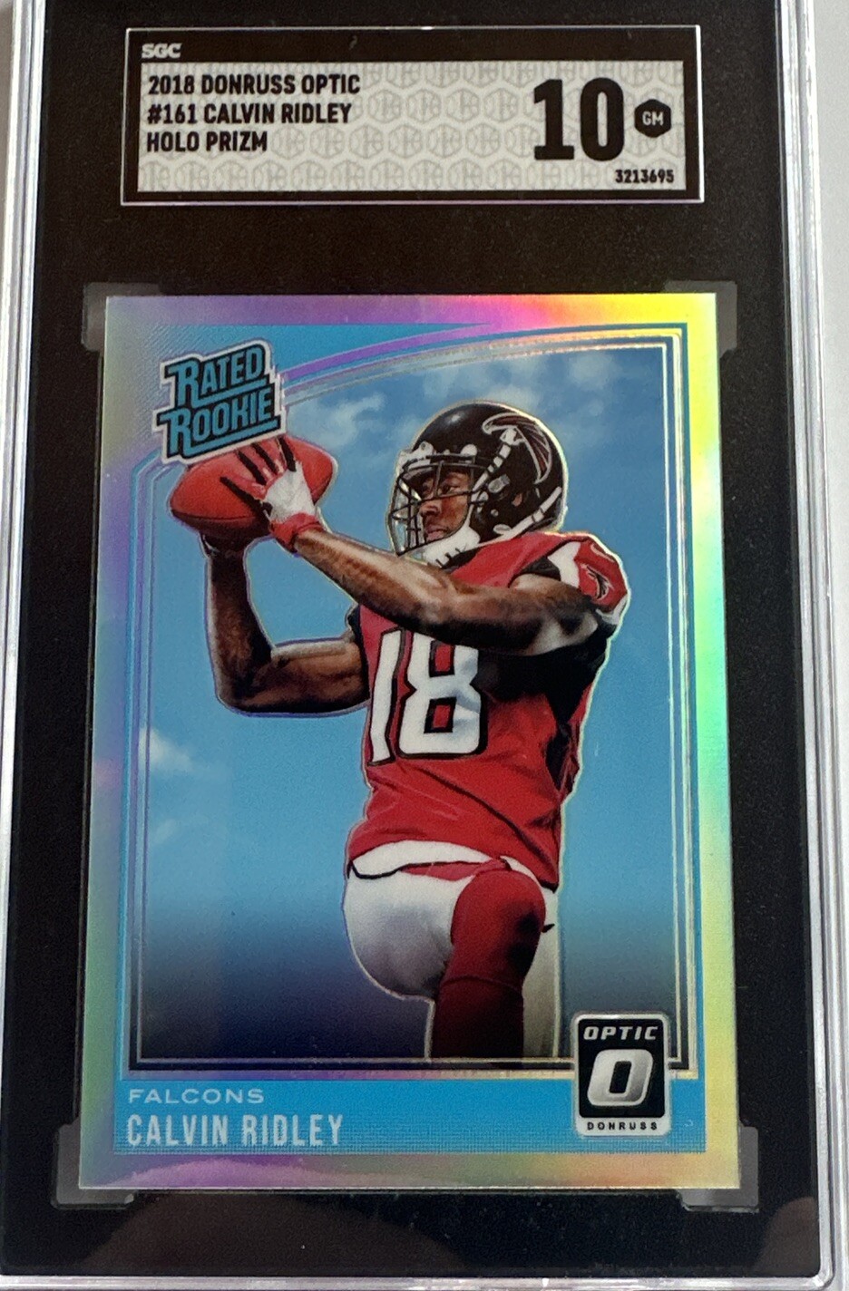 2018 CALVIN RIDLEY Optic Donruss HOLO SGC 10 #161