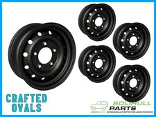 16" SATIN BLACK Wolf Style HD Steel Wheels Rims for Land Rover Defender x 5