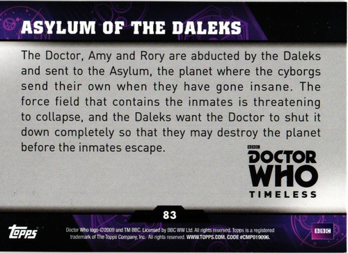 Dr. Who Asylum of the Daleks 2009 Topps Television Show Scene Card - Picture 4 of 4