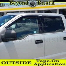 2015-19 20 2021 2022 2023 2025 Ford F150 Crew Cab SMOKE Door Window Vent Visors