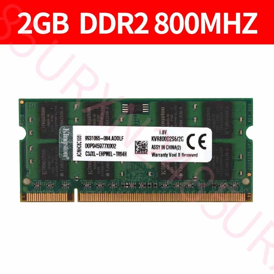 Kingston 2G 2GB PC2-6400S DDR2 800Mhz 200Pin SODIMM KVR800D2S6/2G Laptop Memory - Image 2 of 4