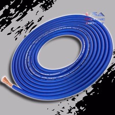 8 Gauge 20ft. OFC Copper AWG BLUE Power Ground Wire Audio Amplifier Cable USA