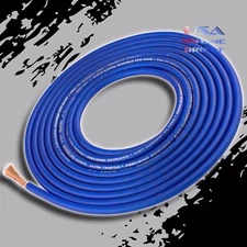 8 Gauge 20ft. OFC Copper AWG BLUE Power Ground Wire Audio Amplifier Cable USA