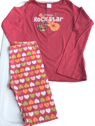2pc Gymboree Popstar Academy Rock Star Shirt & Heart Leggings Outfit Size 10 - Picture 1 of 6