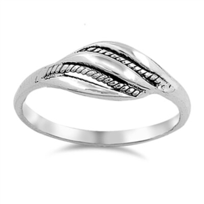 Bali Rope Knot Thin Accent Ring - Sterling Silver Stackable Band (Sizes 2-10)