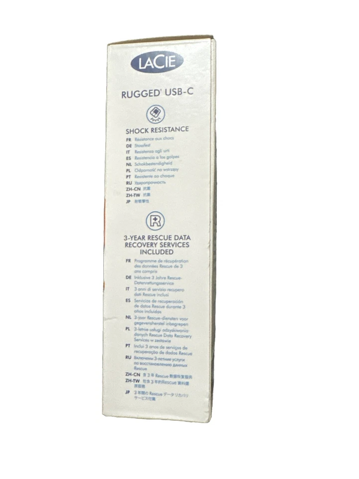 LaCie STFR5000800 Rugged USB-C 5TB External Hard Drive - Orange/Silver  VM Gb - Image 2 of 4