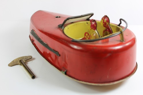COCHE PARACHOQUES DODGEM DE HOJALATA CUERDA 1930 Buffalo Toy Works con llave * PRECIO REDUCIDO * - Imagen 7 de 9