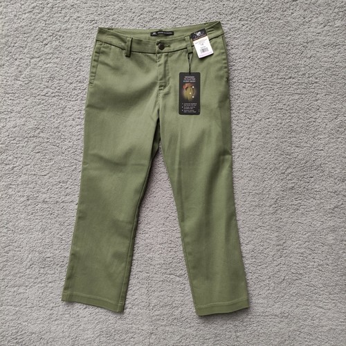 Slim Fit Casual Capri Olive 