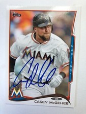 2014 Topps Miami Marlins Casey McGehee Autographed Card #340