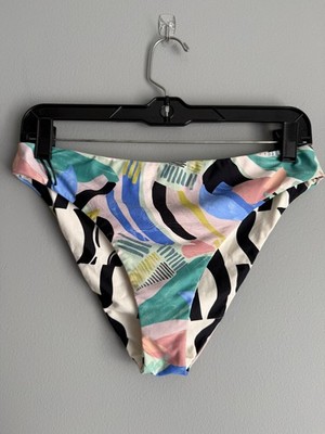 O'Neill Blue NWT Reversible Bikini Bottom Size M Multicolor Abstract Print Sandy