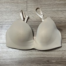Auden Women  s Beige The Bliss Lightly Lined Wirefree Bra Size 32D A45 
