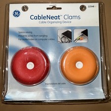 GE Cable Neat Clams Cable Organizing Device Tie Ball-shaped Rubber NOS Computer