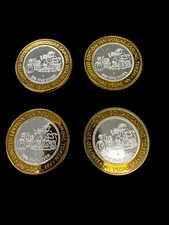 Lot of 4 The Orleans $10 Casino Tokens .999 Fine Silver Las Vegas NO RESERVE