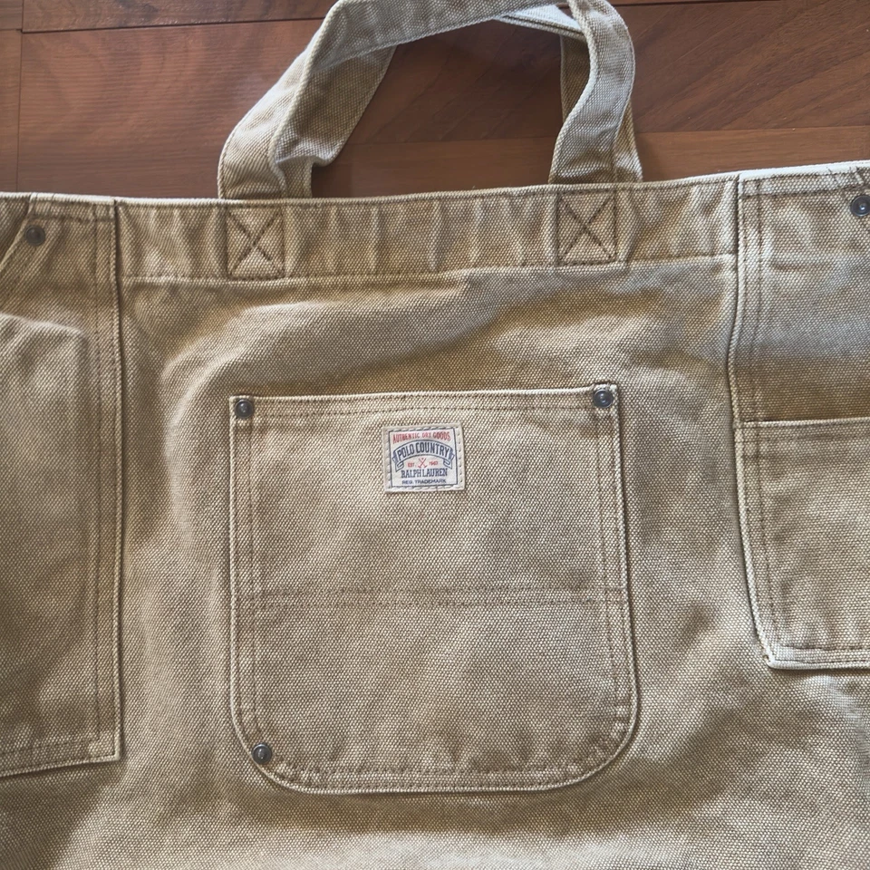 Polo Ralph Lauren Country Men’s Khaki Large Tote Bag - Image 2 of 4