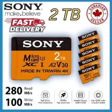 Micro SD Card 2TB 1TB 512GB 256GB 128GB TF Memory A2 V30 High Speed 4K 170mb/s