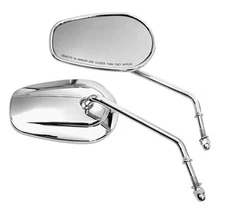 Bikers Choice Tapered Long Stem Mirror - Chrome Motorcycle Street Bike 482006