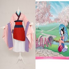 Mulan Chinese Princess Heroine Dress Cosplay Costume Carnival Vintage Skirt New