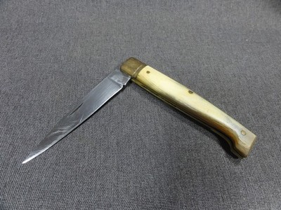 VINTAGE CONAZ SCARPERIA PATTADA ITALIENISCHES TASCHENMESSER ECHT HORNGRIFF INOX