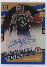 2021-22 Panini Donruss Optic Blue Prizm /25 Duane Washington Jr Rookie Auto RC