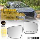 Pair LH RH Side Mirror Glass Heated Set For Nissan 17-20 Pathfinde 15-24 Murano